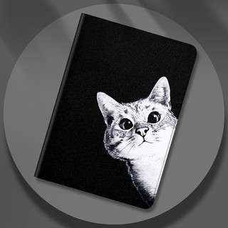 Cuulrite 酷系 iPad 2021款 仿皮平板电脑保护壳 黑猫