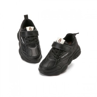 Hush Puppies 暇步士 DP8141 儿童休闲运动鞋 黑色 28码
