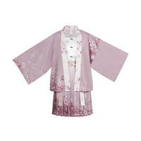 CHIXIA 池夏 汉元素 春:樱洛 女士直领对襟短衫短褶裙 S1806 粉色 M