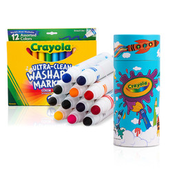 Crayola 绘儿乐 58-7812 12色粗头可水洗水彩笔