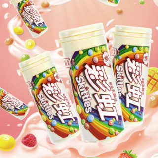 Skittles 彩虹 脆皮软糖 萌萌乳酸味 30g*12瓶