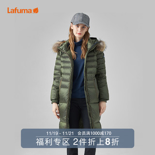 Lafuma 乐飞叶 LAFUMA乐飞叶户外连帽灰鹅绒羽绒衣保暖毛领羽绒服女LFJU9DH06Y