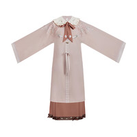 CHIXIA 池夏 汉元素 春:橘予 女士长袖衬衫圆领长衫长马面裙系带 S1802 桔色 S