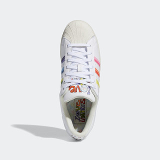 adidas ORIGINALS Superstar Pride 中性休闲运动鞋 GW2415 白/黄/红 42