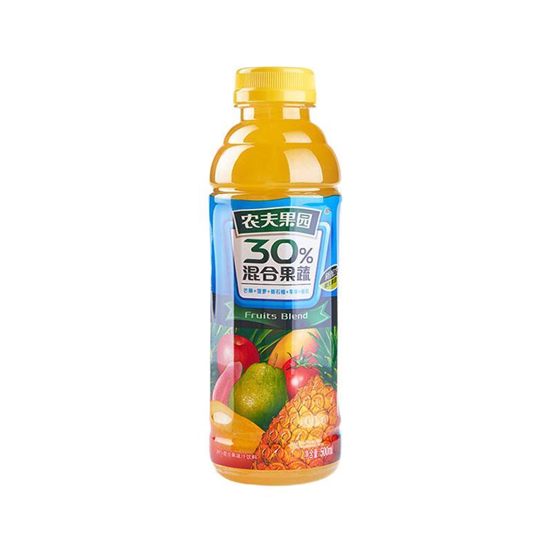 农夫果园 30%混合果蔬汁饮料组合装 2口味 500ml*15瓶（胡橙味+菠芒味）