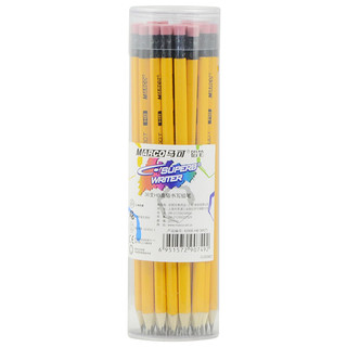MARCO 马可 4200E-36OP 三角杆铅笔 带橡皮款 黄色 HB 36支装