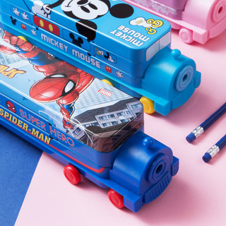 Disney 迪士尼 蜘蛛侠系列 DM29175A5 双层文具盒 带削笔 蓝色