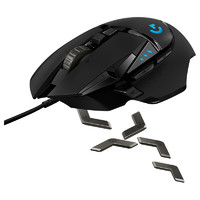 logitech 罗技 G502 HERO 有线鼠标 25600DPI RGB 黑色+深海恐惧贴纸