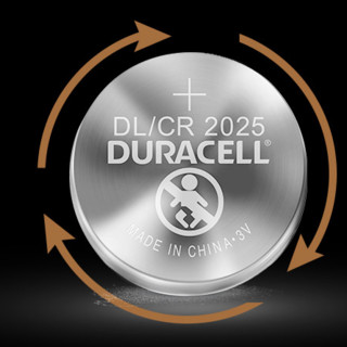 DURACELL 金霸王 CR2025 纽扣锂电池 3V 2粒装