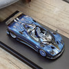 YUEJISHENG/跃纪生 LCD 1:64 帕加尼 宗塔 Zonda-HP 跑车汽车模型合金车模收藏PAGANI 蓝色 现货