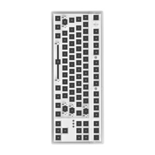 FL·ESPORTS 腹灵 MK870 87键 有线机械键盘套件 白色 RGB