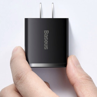 BASEUS 倍思 CCCP30UC 手机充电器 双USB-A/Type-C 30W 黑色