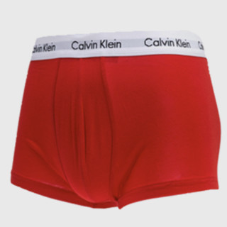 卡尔文·克莱 Calvin Klein 男士平角内裤套装 U2664G-I03 3条装(红色+白色+蓝色) L