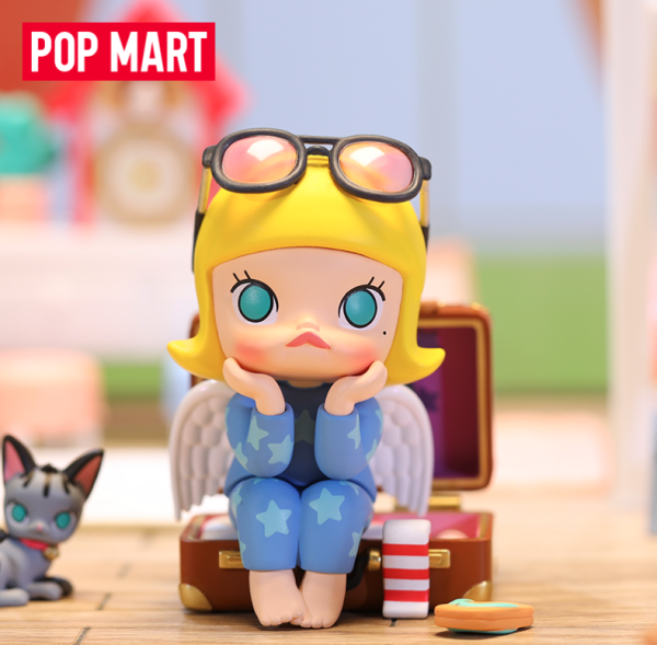 popmart泡泡玛特molly好想去旅行手办