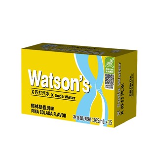 watsons 屈臣氏 X苏打汽水 椰林飘香风味 265ml*15罐