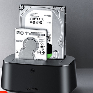 UGREEN 绿联 3.5/2.5英寸 SATA硬盘盒 黑色 USB 3.0 CM198