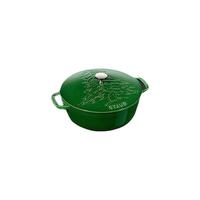 staub 珐宝 圣诞树 炖锅(24cm、3.6L、铸铁、绿色)