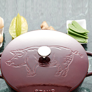 staub 珐宝 汤锅(24cm、3.6L、铸铁、小猪)