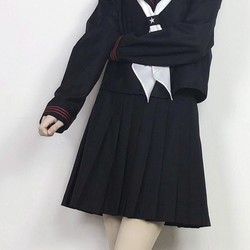 ZONPER 中牌 JK制服 女士短裙 黑色