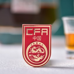中国国亲足球队 官方版锌合金劢箔贴 60x40x3mm 文创个性礼品