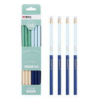 M&G 晨光 初色系列 AWP30845 六角杆铅笔 带橡皮款 HB 12支装