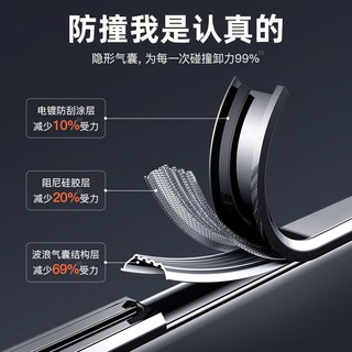 品胜 苹果13Pro Max手机壳 防摔电镀保护壳iphone13Pro Max保护套防摔全包镜头电镀边框手机套硅胶软壳 透明