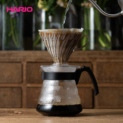HARIO 日本进口咖啡套装耐热玻璃V60滴滤式咖啡滤杯新手咖啡壶套装 定制款