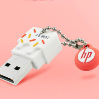 HP 惠普 X778W USB3.1 U盘 珊瑚橘 64GB USB-A+Type-C转接头2.0