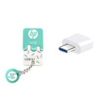 HP 惠普 X778W USB3.1 U盘 薄荷绿 64GB USB-A+Type-C转接头2.0