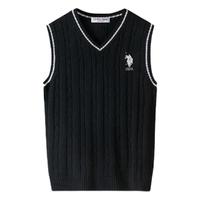 U.S. POLO ASSN. 美国马球协会 男士纯棉马甲 MY110421763101 黑色 XXL