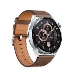 HUAWEI 华为 WATCH GT 3 智能手表 46mm 时尚款（咖色真皮）