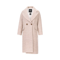 ZARA 女士毛呢中长款大衣 04432203711 米/灰色 XL