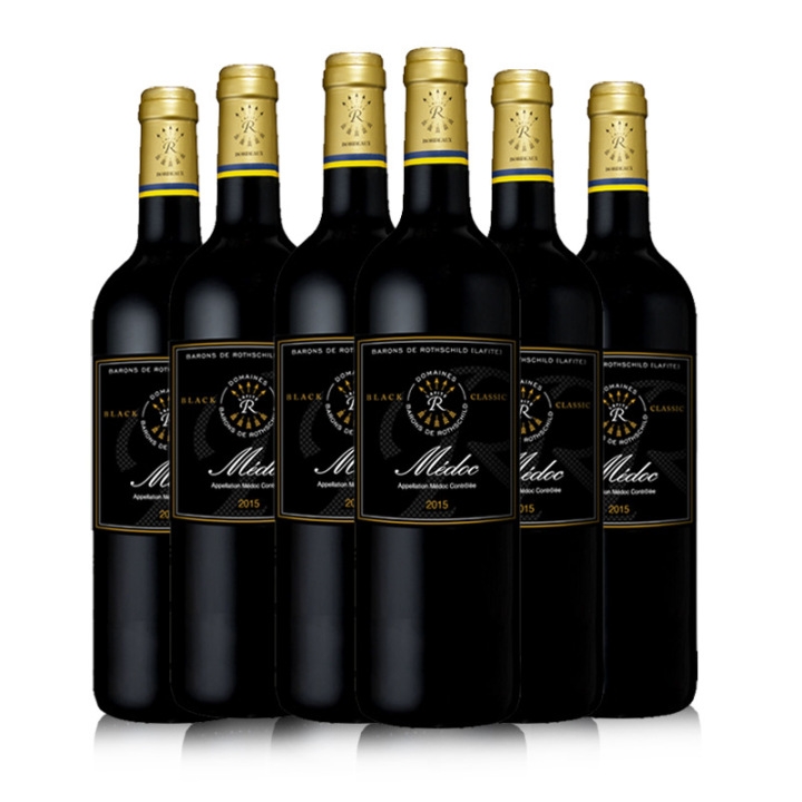 拉菲(lafite)罗斯柴尔德 黑牌经典 梅多克红葡萄酒 整箱装 750ml*6