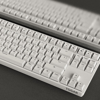 TOGAR T2 87键 有线机械键盘 白色 ttc黑轴 白光