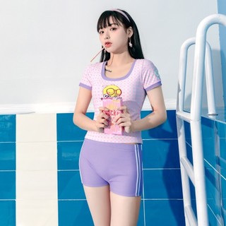 361° 女子分体泳衣 SLY212033-2 粉色 M