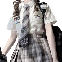 御茶家 JK制服 西式制服 女士短袖衬衫 Y20LXX145 白色 M