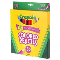 Crayola 绘儿乐 68-4050 彩色长款铅笔 50色