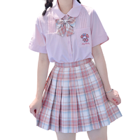 啦啦酱 蜜桃汽水 JK制服 女士格裙 JK110 粉色 42cm XS