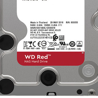 Western Digital 西部数据 WD20EFAX 机械硬盘 SAT 6Gb/s 6TB 银色