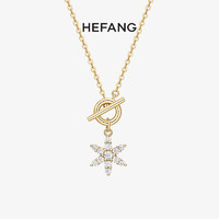 HEFANG Jewelry 何方珠宝 雪花系列 迷你飘雪项链 HFH097153