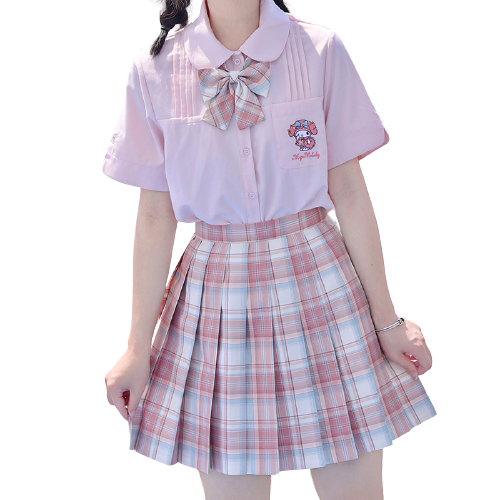 啦啦酱 蜜桃汽水 JK制服 女士格裙 JK110 粉色