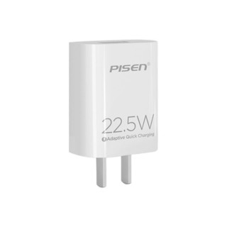 PISEN 品胜 手机充电器 USB-A 22.5W+Type-C 5A 数据线 TPE 2m 白色