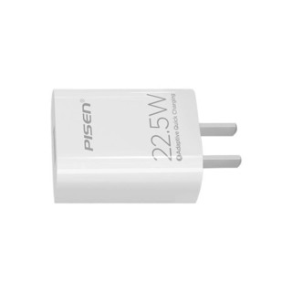 PISEN 品胜 手机充电器 USB-A 22.5W+Type-C 5A 数据线 TPE 2m 白色