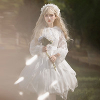 with puji 噗叽  Lolita洛丽塔 白昼梦op 女士连衣裙 白色