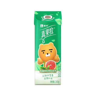 mengniu蒙牛kakaoryan联名限定真果粒牛奶饮品西柚四季春口味240g12盒