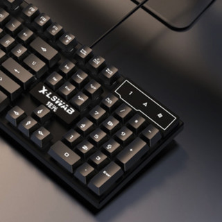 X-LSWAB 炫光 108键 有线薄膜键盘