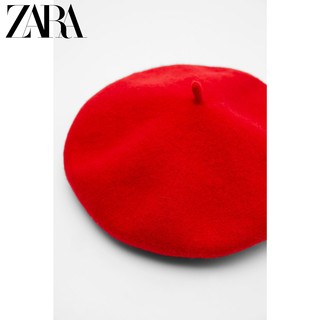 ZARA 冬季新款 女装 羊毛贝雷帽 03739214600  红色   S-M (57 cm)