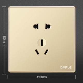 OPPLE 欧普照明 K05系列 正五孔插座 金色