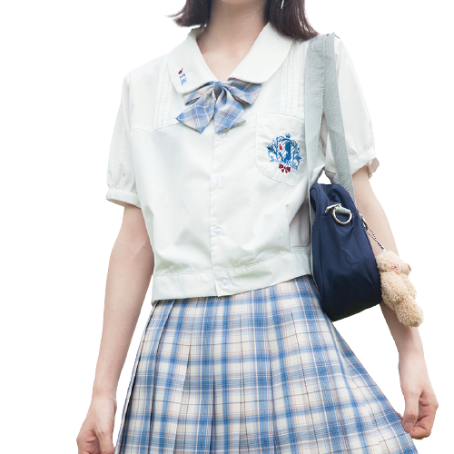 啦啦酱 白雪皇后 JK制服 西式制服 女士短袖衬衫 JK075