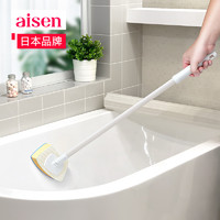 日本进口AISEN长柄浴缸刷专用洗卫生间浴室海绵清洁刷子清洗神器